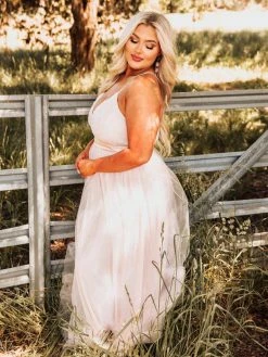 D & J Industries The Way You Sparkle Dress - Pale Peach