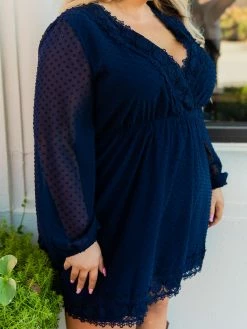 D & J Industries This One's For The Ladies Dress - Navy Blue Sale!