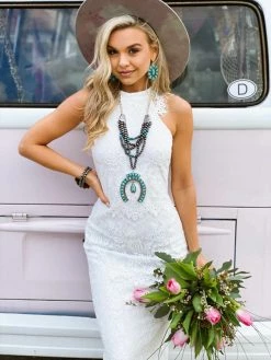 Southern Fried Chics Bridal To Have And To Hold Lace Dress - White