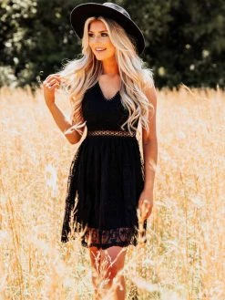 D & J Industries Sale! Twirl You Around Dress - Black