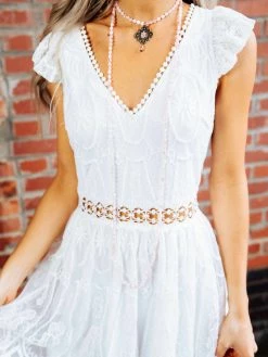 D & J Industries Twirl You Around Dress - White 9 D & J Industries Twirl You Around Dress - White