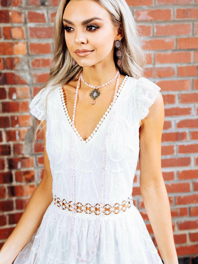 D & J Industries Twirl You Around Dress - White 6 D & J Industries Twirl You Around Dress - White