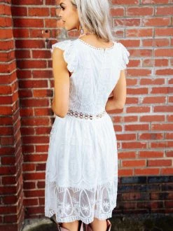 D & J Industries Twirl You Around Dress - White 11 D & J Industries Twirl You Around Dress - White