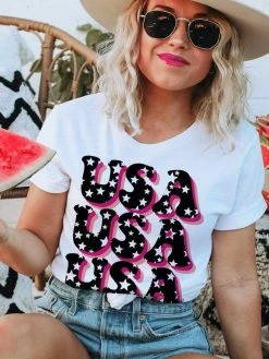 Miss Mud Pie USA Stars T-shirt