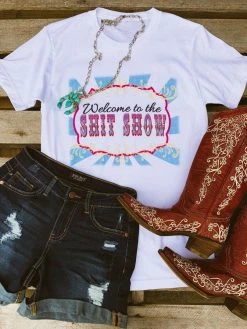 Bling-A-Gogo Welcome To The SHIT Show Tee By Bling-a-Go-Go Tees