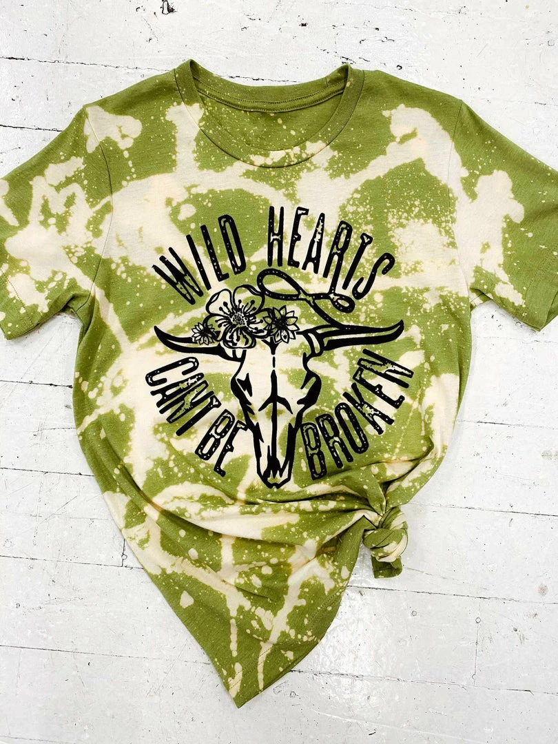 Buckin Barn Wild Hearts Can't Be Broken Tee - Lime Clothing 3 Buckin Barn Wild Hearts Can't Be Broken Tee - Lime Clothing