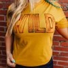 Miss Mud Pie Wild Tee - Mustard Tees 1 Miss Mud Pie Wild Tee - Mustard Tees