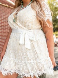 Southern Fried Chics Wrapped Up In Your Arms Lace Dress Bridal