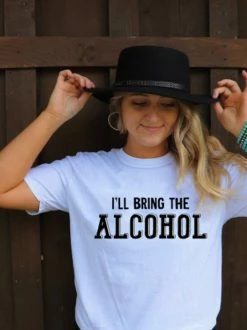 Bling-A-Gogo Ill Bring The Alcohol T-shirt
