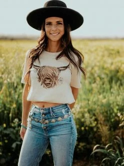 Miss Mud Pie Tees Highland Cow Tee