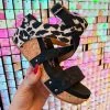 Very G Claire Black Strap Wedge